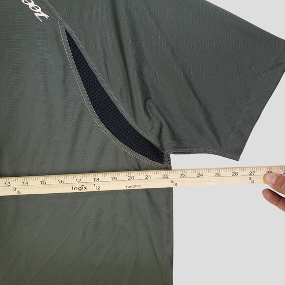 ZootPerformance Gray & Black Mesh Panel Athletic T-Shirt Mens XL - Picture 8 of 9
